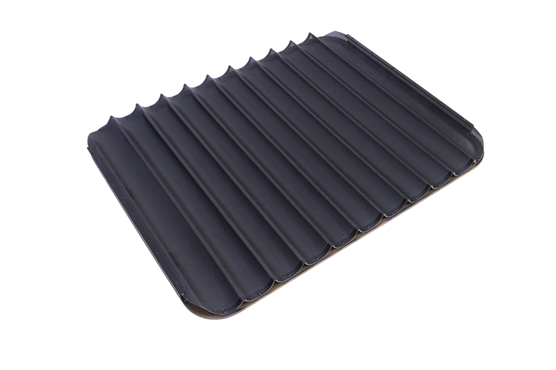 Heavy-Duty Perforated Baguette Bakeware for French Bread Baking Lines