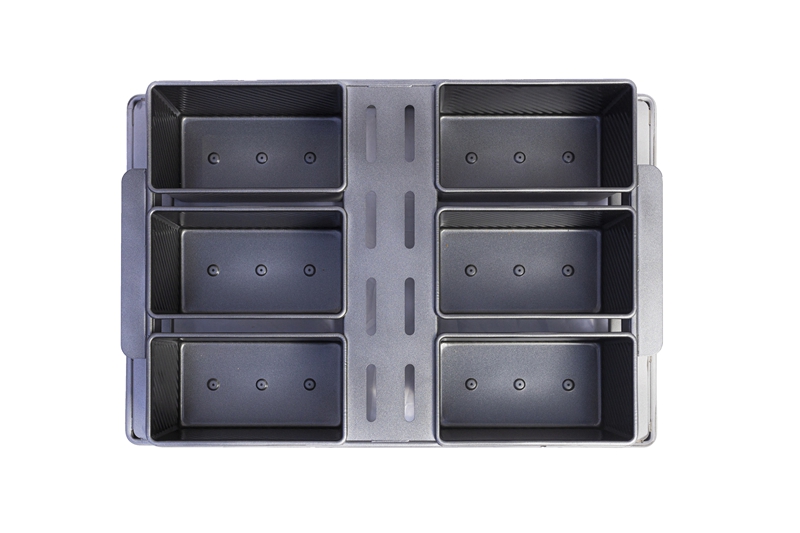 Industrial Grade Non-Stick Aluminum Baguette Baking Tray with 4 Molds